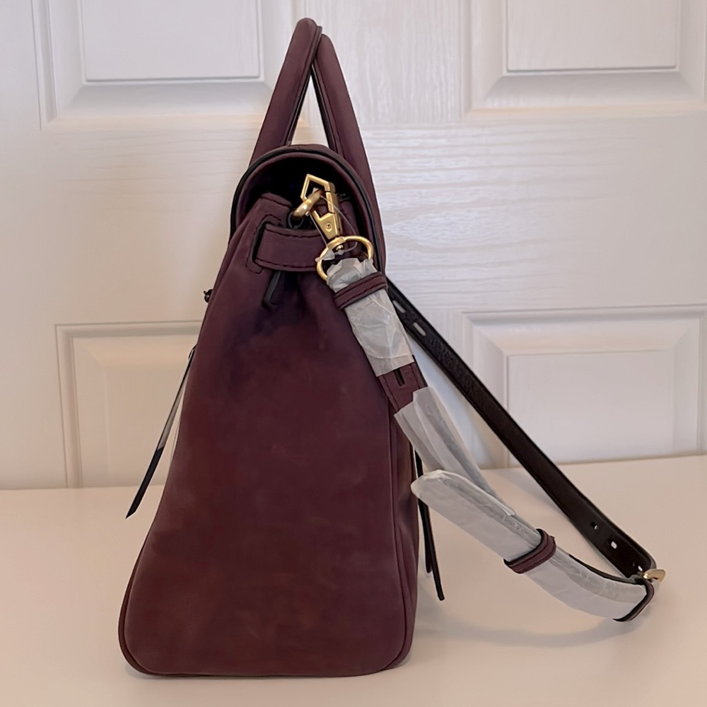 Rebecca Minkoff Jules Satchel in Aubergine Suede - Picture 3 of 13